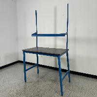 5' Lab Table w/ Upper Mounted Shelving image 0